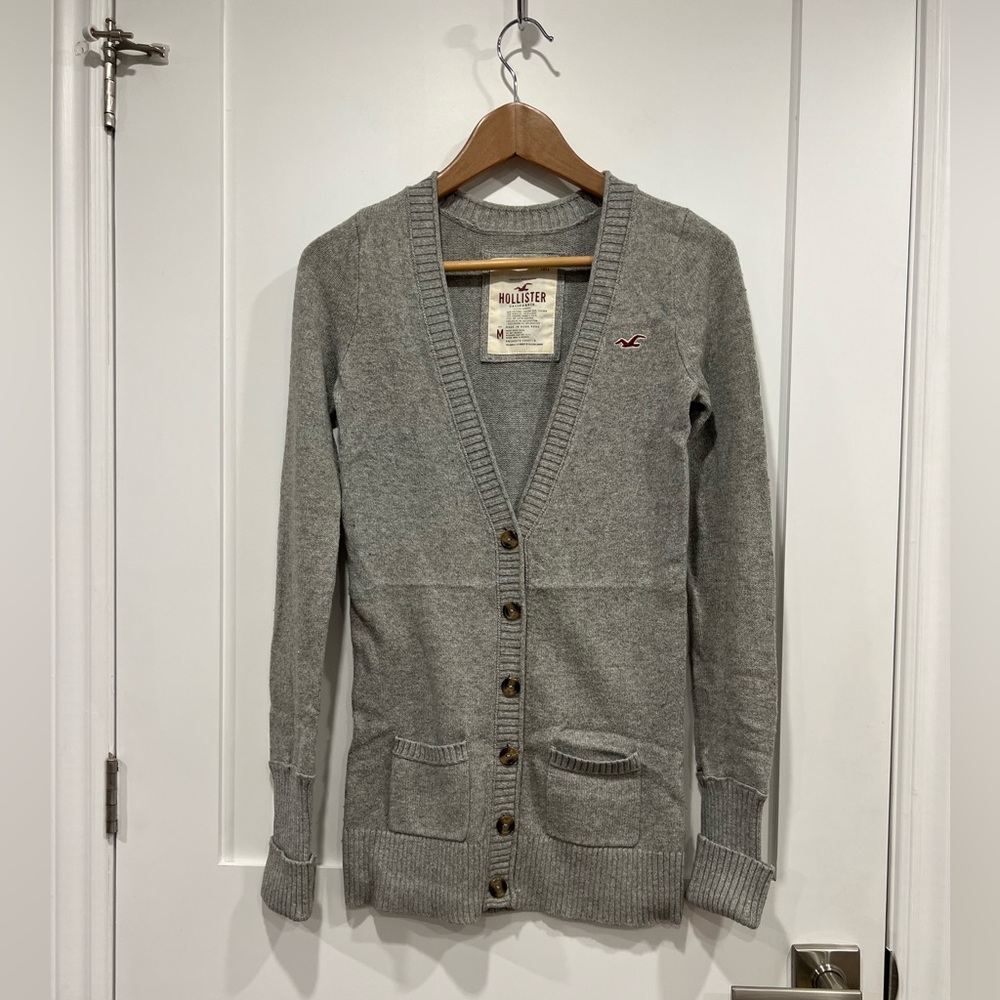 Hollister Heather Gray Knit Sweater